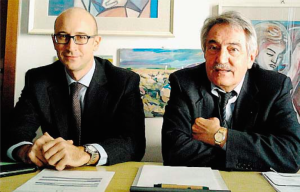 da sinistra l'avvocato Giuseppe Giulio Luciani e Secondo Malaguti, presidente di Confconsumatori Reggio Emilia