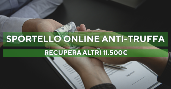 Lo sportello online anti-truffe di Confconsumatori recupera altri 11.500 euro: la decisione dell'Arbitro bancario finanziario